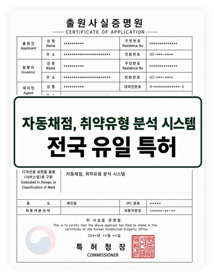 특허 출원서 · 자동 채점 및 취약 유형 분석 시스템